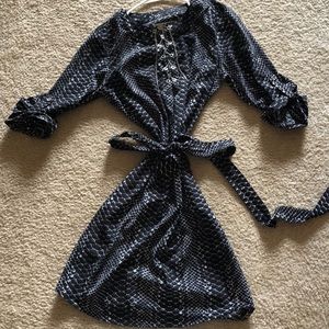 Michael Kors Wrap Dress- Black and white snake
